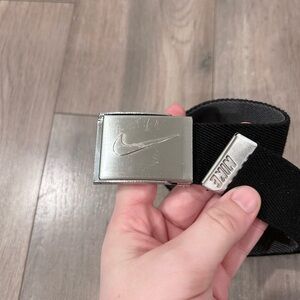 Nike Black Belt with Metallic Buckle